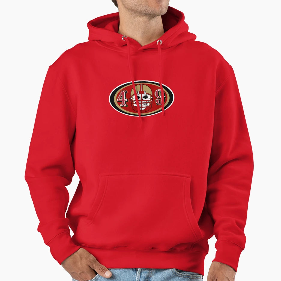 49Ers Skull Hoodie - Casual Everyday Wear Men Women - T-Shirt, Sweatshirt, Hoodie