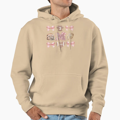 Mustang Football Cutesy Hoodie - Custom Art Print Unisex - T-Shirt, Sweatshirt, Hoodie