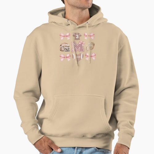 Mustang Football Cutesy Hoodie - Custom Art Print Unisex - T-Shirt, Sweatshirt, Hoodie