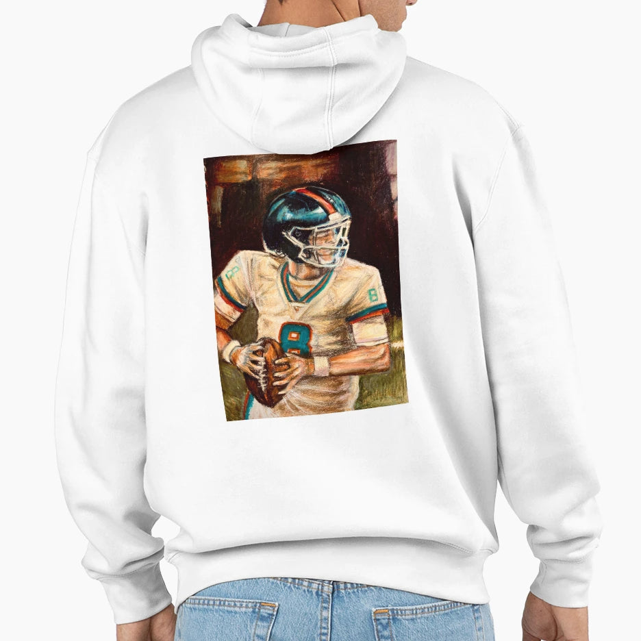Football Player Hoodie - Minimalist Print for Adults - T-Shirt, Sweatshirt, Hoodie