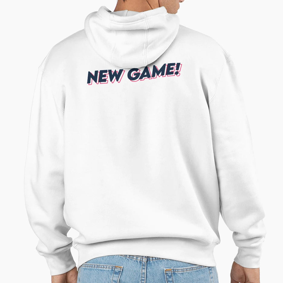 New Game Typography 2 Hoodie - Minimalist Print for Adults - T-Shirt, Sweatshirt, Hoodie