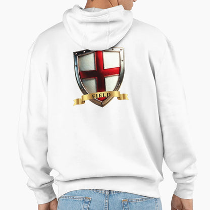 Field English Heritage Crest Shield Hoodie - Casual Everyday Wear Unisex - T-Shirt, Sweatshirt, Hoodie