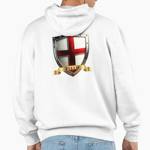 Field English Heritage Crest Shield Hoodie - Casual Everyday Wear Unisex - T-Shirt, Sweatshirt, Hoodie