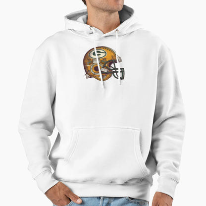 Green Bay Football Helmet Hoodie - Streetwear Style Men Women - T-Shirt, Sweatshirt, Hoodie