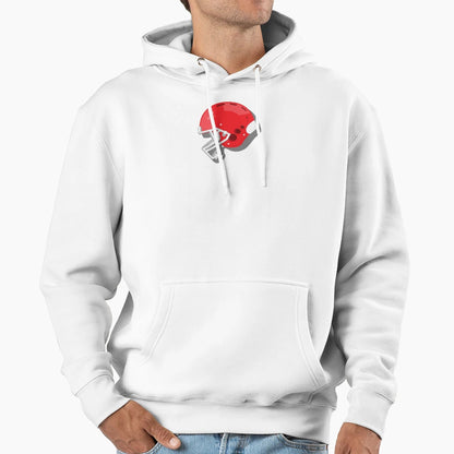 Red American Football Helmet Hoodie - Trendy Graphic Men Women - T-Shirt, Sweatshirt, Hoodie