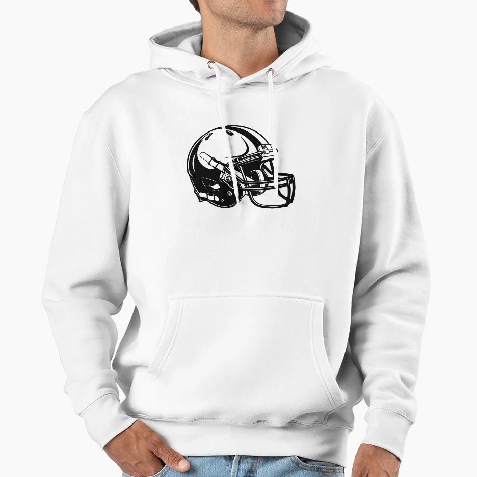 Football Helmet Headgear Safety Hoodie - Trendy Graphic for Adults - T-Shirt, Sweatshirt, Hoodie