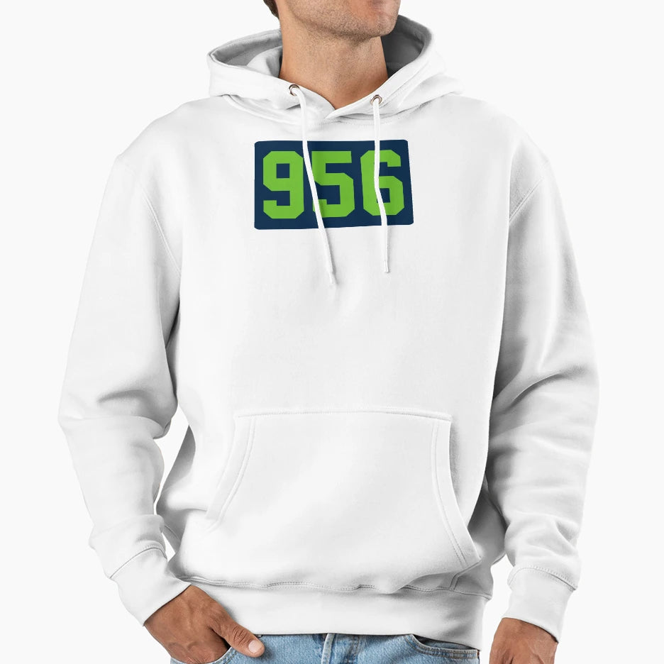 956 Area Code 2022 Green And Blue Hoodie - Trendy Graphic Unisex - T-Shirt, Sweatshirt, Hoodie