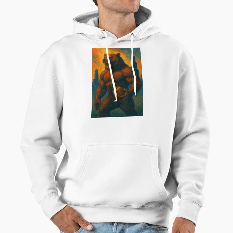 Chicago Football V4 Hoodie - Aesthetic Graphic Unisex - T-Shirt, Sweatshirt, Hoodie