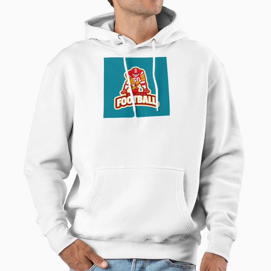 New York Football Hoodie - Novelty Apparel for Adults - T-Shirt, Sweatshirt, Hoodie