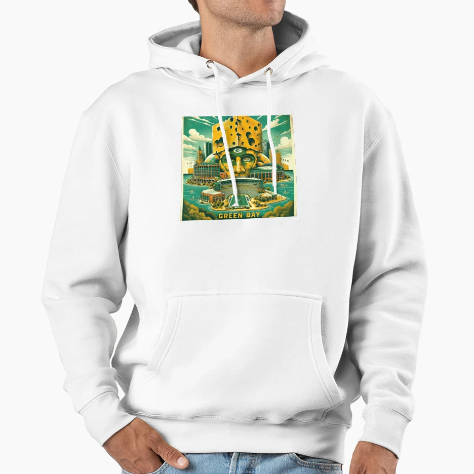 Green Bay Packers Artwork Hoodie - Casual Everyday Wear for Adults - T-Shirt, Sweatshirt, Hoodie