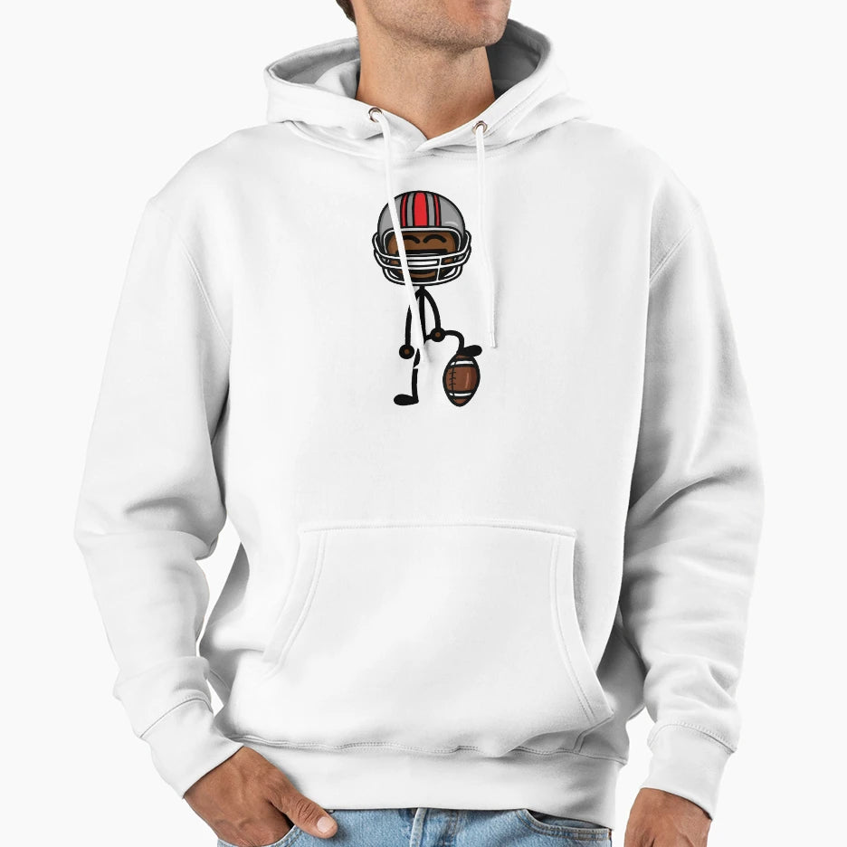Football Player Hoodie - Unique Graphic Men Women - T-Shirt, Sweatshirt, Hoodie