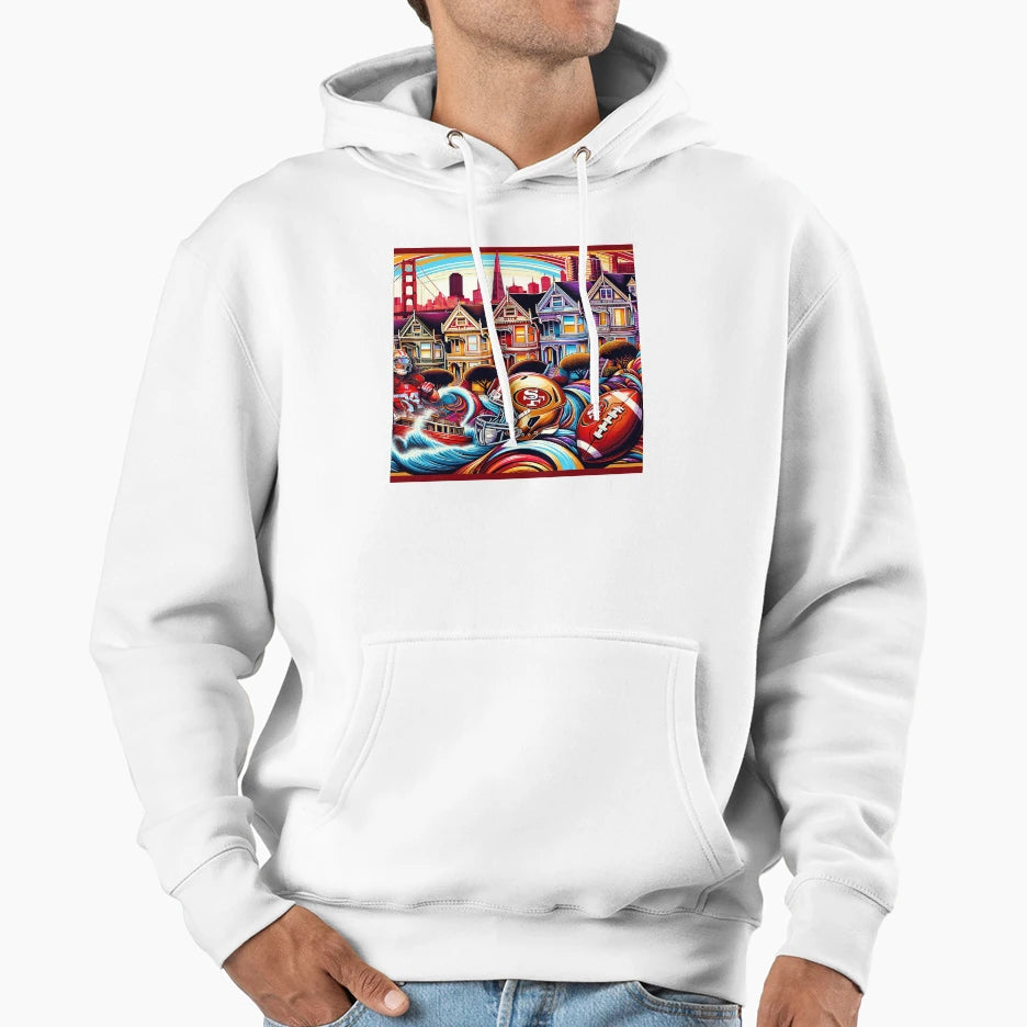 San Francisco 49Ers City Artwork Hoodie - Streetwear Style Unisex - T-Shirt, Sweatshirt, Hoodie