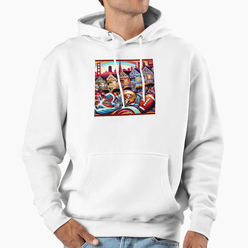 San Francisco 49Ers City Artwork Hoodie - Streetwear Style Unisex - T-Shirt, Sweatshirt, Hoodie
