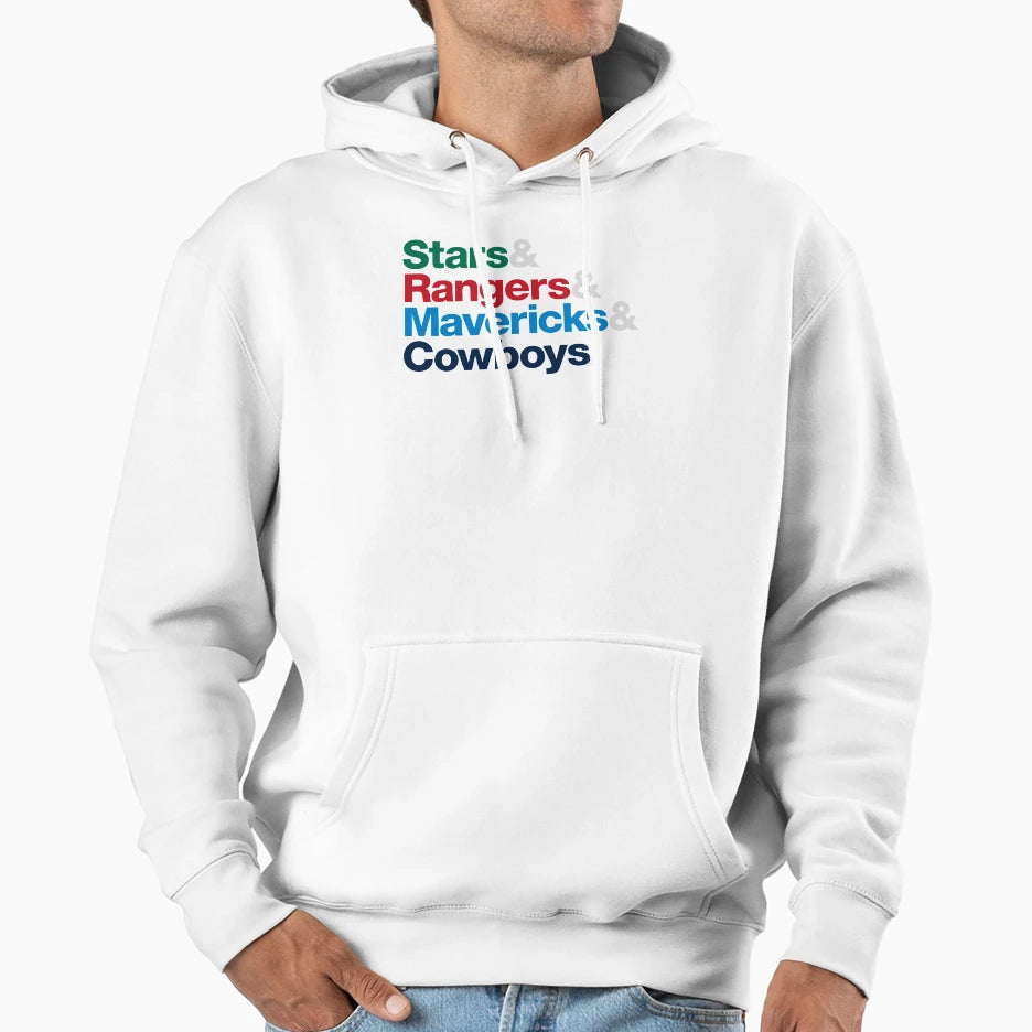 Dallas Sports Teams Hoodie - Unique Graphic for Adults - T-Shirt, Sweatshirt, Hoodie