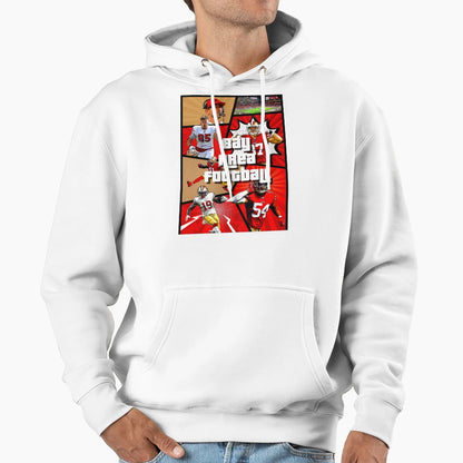 Bay Area Football Hoodie - Casual Everyday Wear for Adults - T-Shirt, Sweatshirt, Hoodie