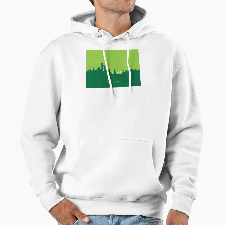 New York Skyline Hoodie - Novelty Apparel for Adults - T-Shirt, Sweatshirt, Hoodie