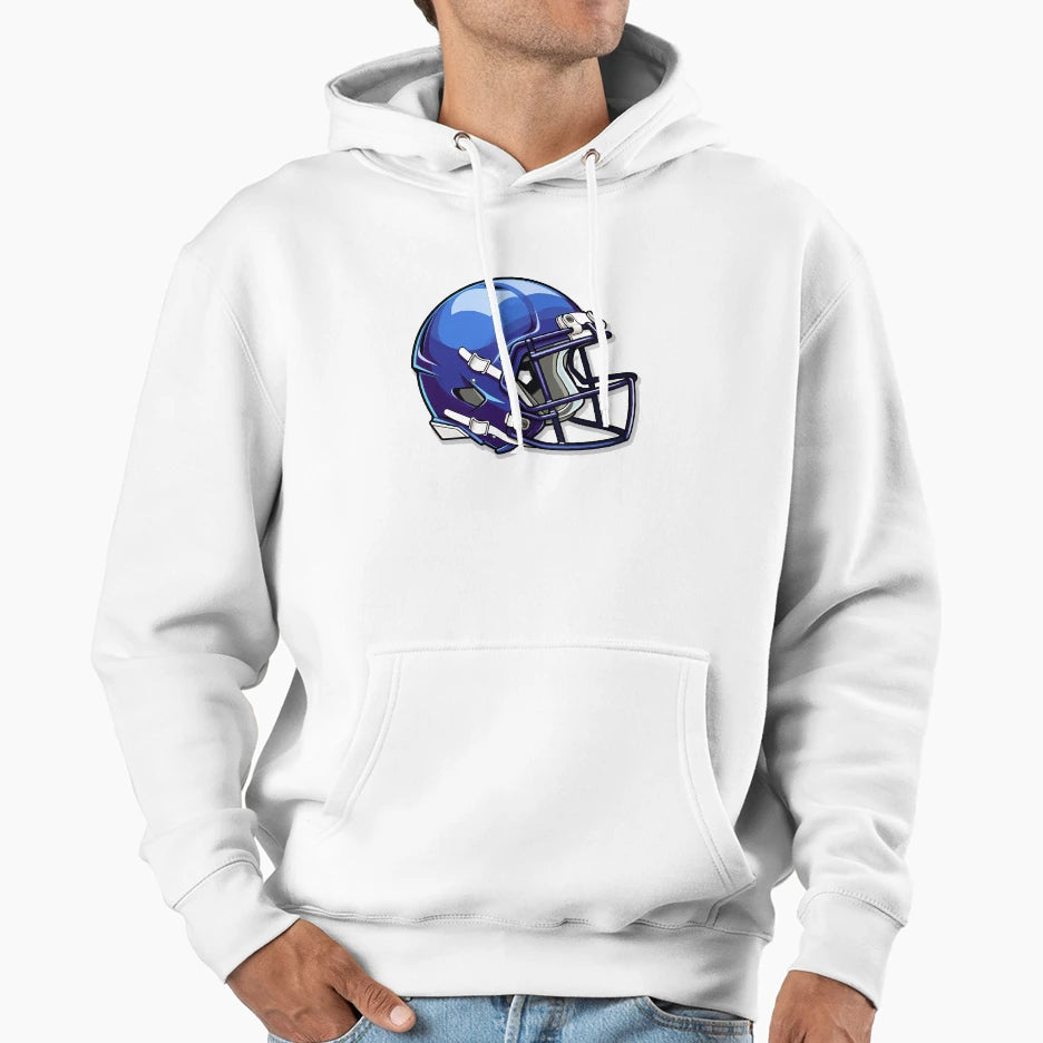 Blue Football Helmet Hoodie - Fun Novelty Design Unisex - T-Shirt, Sweatshirt, Hoodie