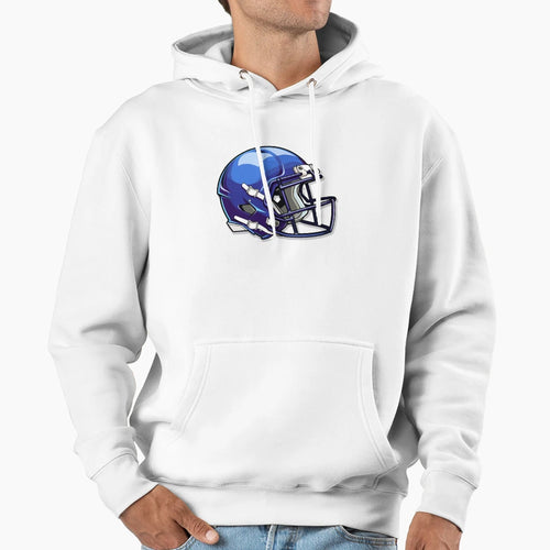 Blue Football Helmet Hoodie - Fun Novelty Design Unisex - T-Shirt, Sweatshirt, Hoodie