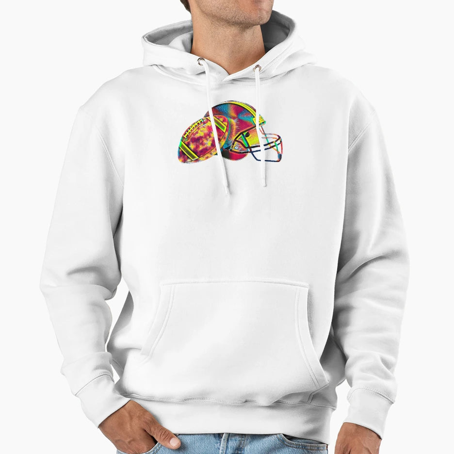 Football Helmet Ball Sport American T-Shirt - Minimalist Print Men Women - T-Shirt, Sweatshirt, Hoodie