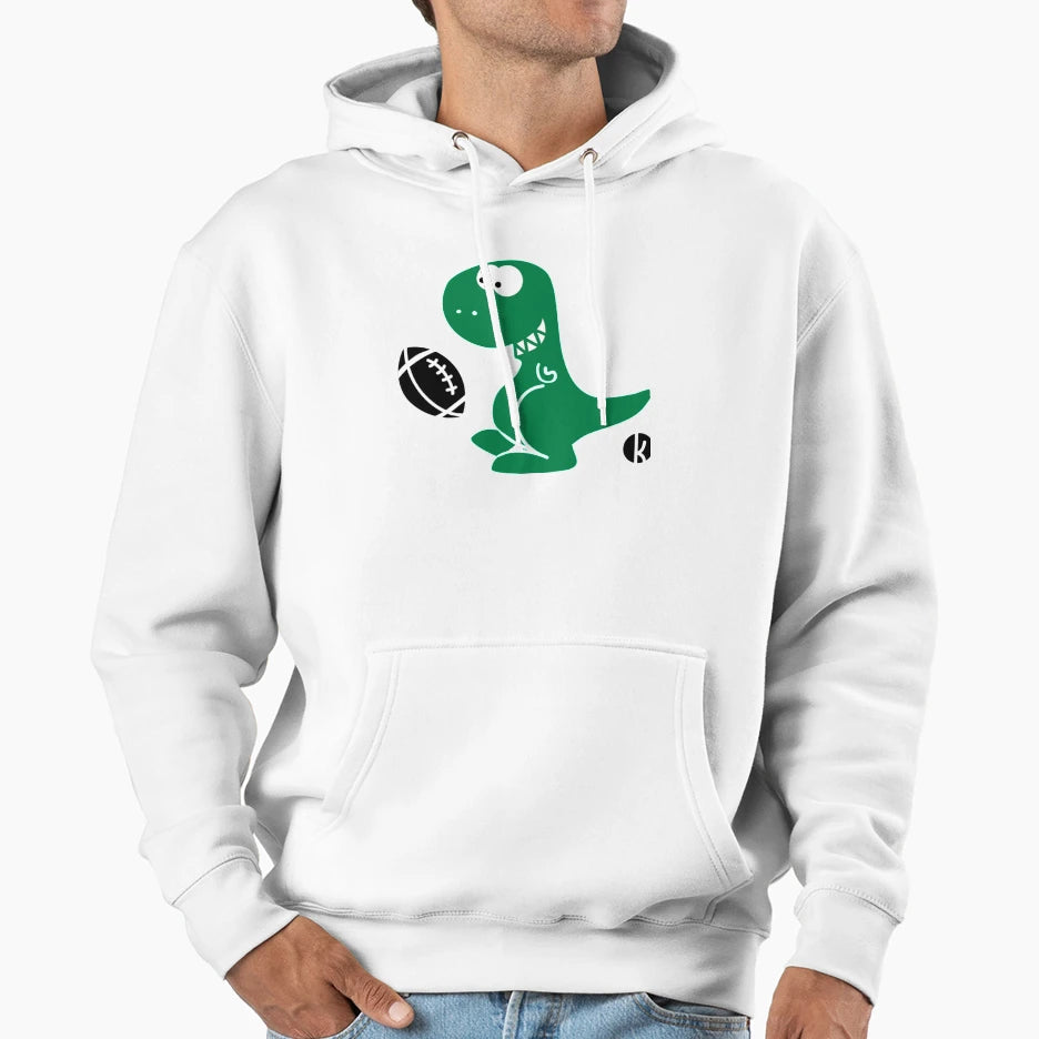 American Football Dinosaur Hoodie - Unique Graphic Men Women - T-Shirt, Sweatshirt, Hoodie