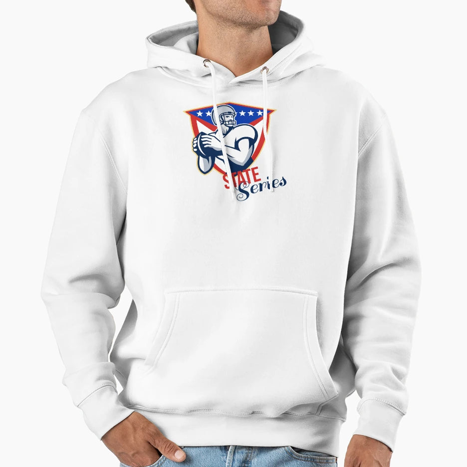 American Football Quarterback State Hoodie - Custom Art Print for Adults - T-Shirt, Sweatshirt, Hoodie