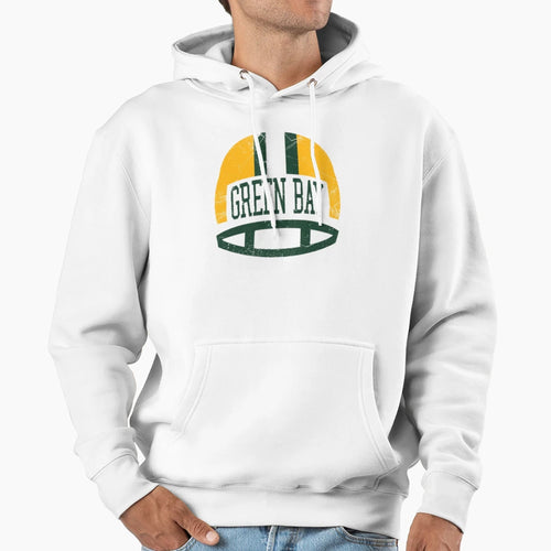 Green Bay Helmet Hoodie - Custom Art Print for Adults - T-Shirt, Sweatshirt, Hoodie