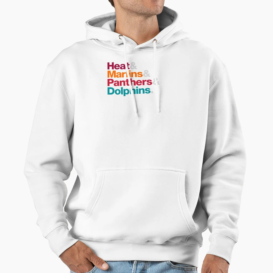 Miami Sports Teams Hoodie - Custom Art Print Men Women - T-Shirt, Sweatshirt, Hoodie