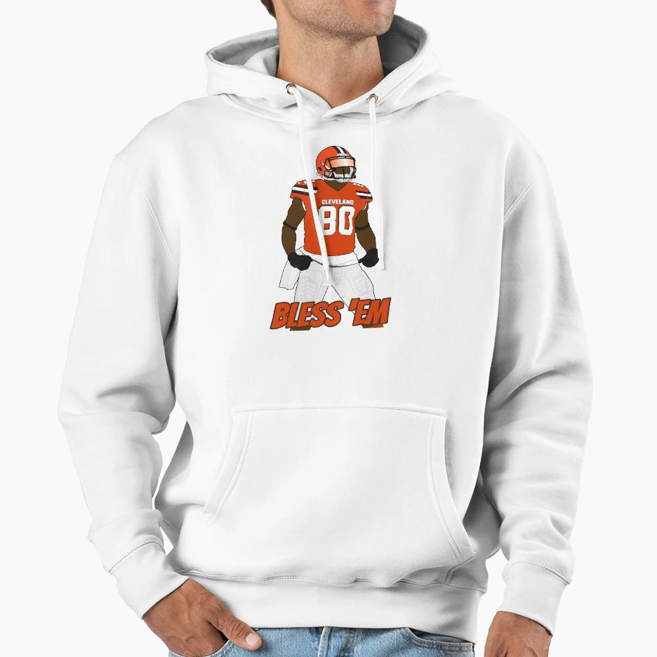 Jarvis Landry Bless Em Hoodie - Trendy Graphic Unisex - T-Shirt, Sweatshirt, Hoodie