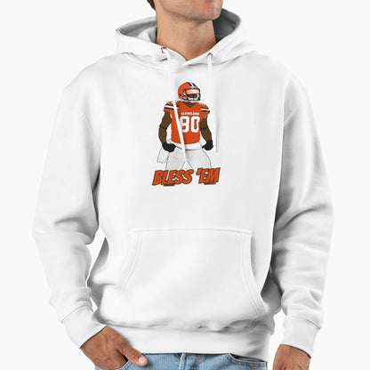 Jarvis Landry Bless Em Hoodie - Trendy Graphic Unisex - T-Shirt, Sweatshirt, Hoodie