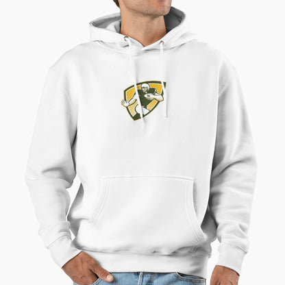 American Football Running Back Shield Hoodie - Custom Art Print for Adults - T-Shirt, Sweatshirt, Hoodie