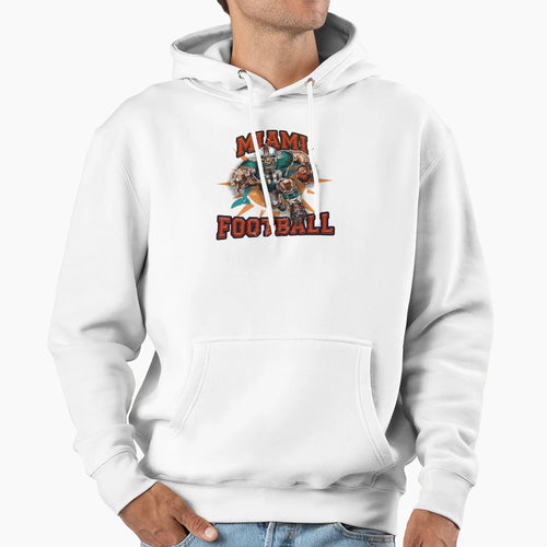 Miami Football Hoodie - Novelty Apparel Unisex - T-Shirt, Sweatshirt, Hoodie