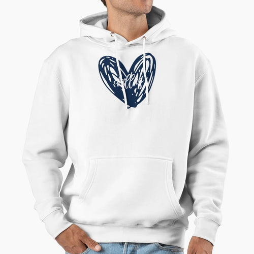 Dallas Cowboys Heart Hoodie - Novelty Apparel for Adults - T-Shirt, Sweatshirt, Hoodie