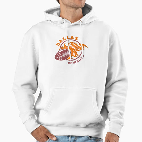 Fiery Football Fanatic Hoodie - Fun Novelty Design Unisex - T-Shirt, Sweatshirt, Hoodie