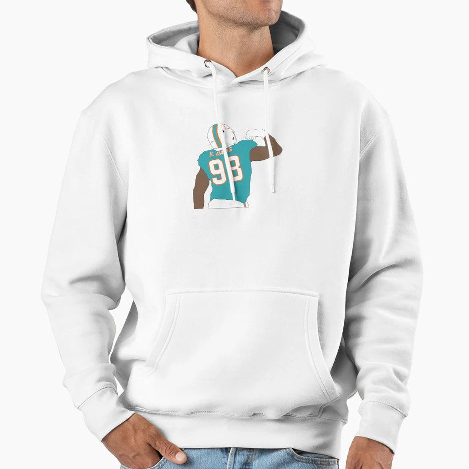 Miami Dolphins Raekwon Davis Hoodie - Streetwear Style for Adults - T-Shirt, Sweatshirt, Hoodie