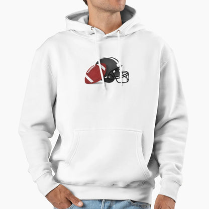 American Football Helmet Sports Hoodie - Fun Novelty Design for Adults - T-Shirt, Sweatshirt, Hoodie