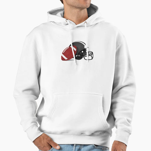 American Football Helmet Sports Hoodie - Fun Novelty Design for Adults - T-Shirt, Sweatshirt, Hoodie