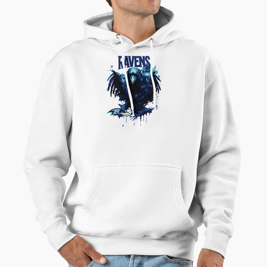 Ravens Logo Hoodie - Novelty Apparel Unisex - T-Shirt, Sweatshirt, Hoodie