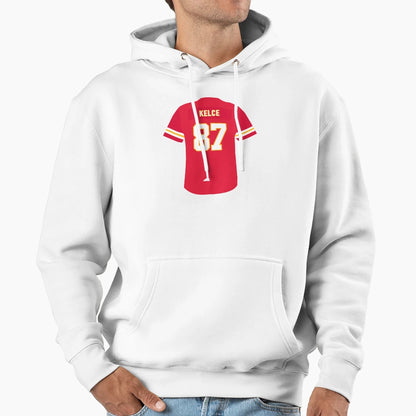 87 Kelce Chiefs Jersey Hoodie - Custom Art Print for Adults - T-Shirt, Sweatshirt, Hoodie