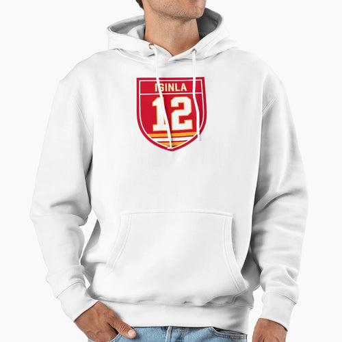 Jarome Iginla Calgary 12 Emblem Hoodie - Custom Art Print Men Women - T-Shirt, Sweatshirt, Hoodie