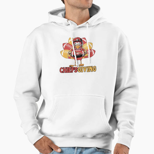 Chiefs Football Thanksgiving Turkey Hoodie - Casual Everyday Wear Unisex - T-Shirt, Sweatshirt, Hoodie