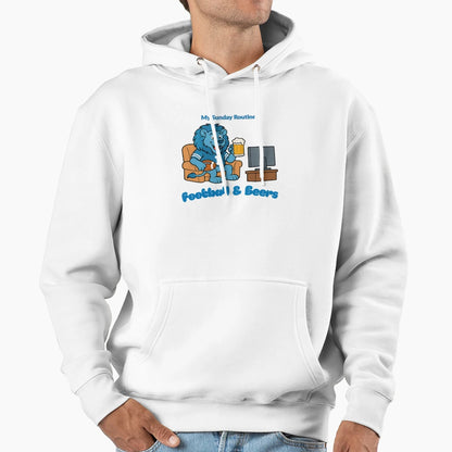 Detroit Lions My Sunday Routine Lion Hoodie - Custom Art Print Men Women - T-Shirt, Sweatshirt, Hoodie