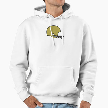 Old School Football Helmet Gold Hoodie - Custom Art Print for Adults - T-Shirt, Sweatshirt, Hoodie