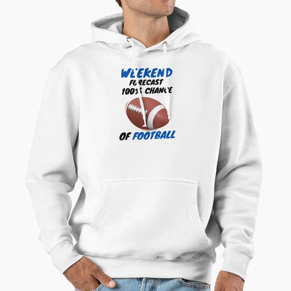 Weekend Football Hoodie - Minimalist Print for Adults - T-Shirt, Sweatshirt, Hoodie