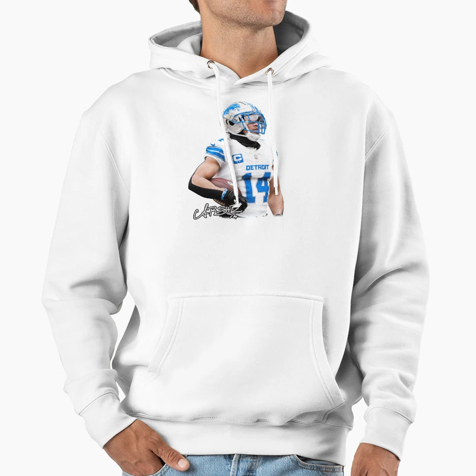 Amon Ra St Brown Football Hoodie - Trendy Graphic Unisex - T-Shirt, Sweatshirt, Hoodie