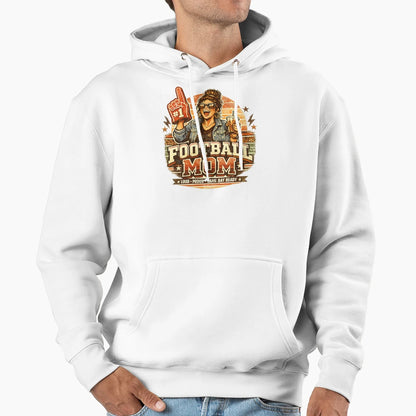 Football Mom Hoodie - Trendy Graphic for Adults - T-Shirt, Sweatshirt, Hoodie