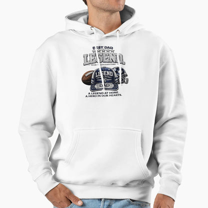 Legend Navy And Silver Baseball Cap Hoodie - Graphic Print for Adults - T-Shirt, Sweatshirt, Hoodie