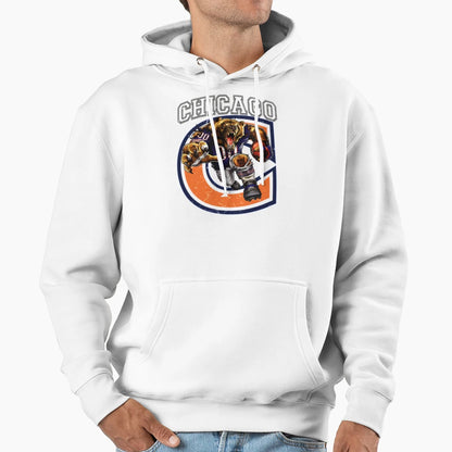 Chicago Football Logo Hoodie - Novelty Apparel Men Women - T-Shirt, Sweatshirt, Hoodie