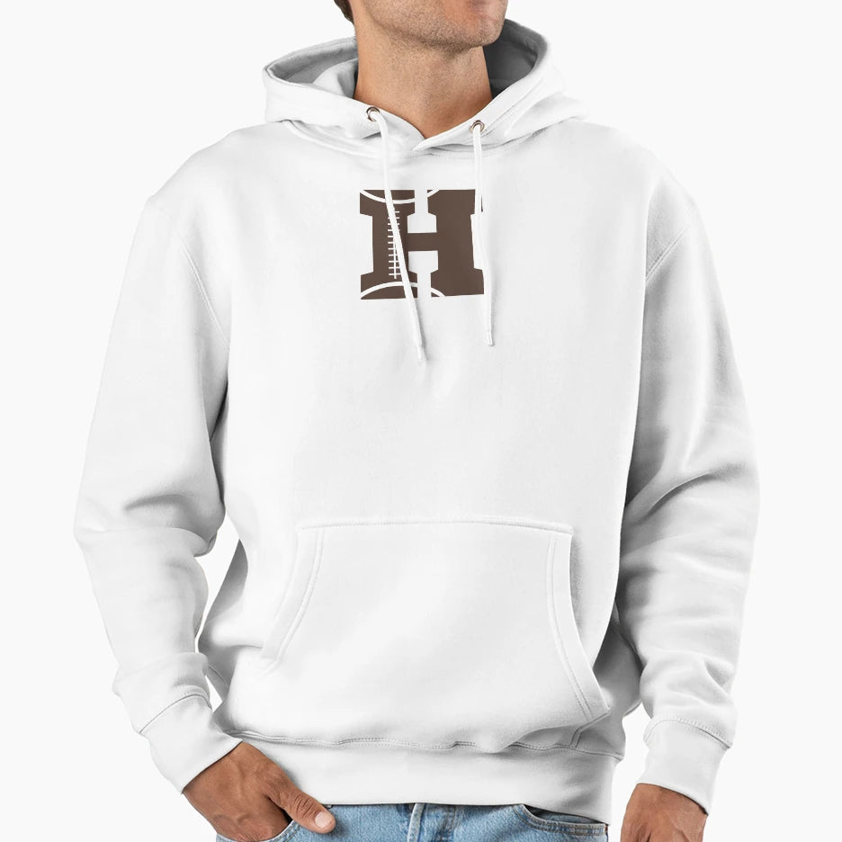 Personalized Football Initial H Hoodie - Custom Art Print for Adults - T-Shirt, Sweatshirt, Hoodie