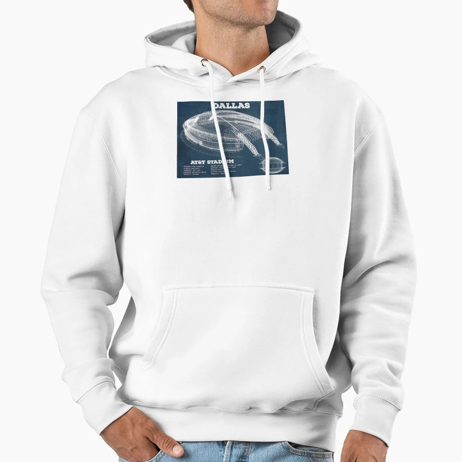 Dallas Cowboys T Stadium Football Hoodie - Custom Art Print Unisex - T-Shirt, Sweatshirt, Hoodie