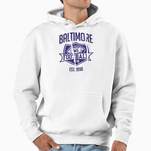 Baltimore Football Team Inspired Hoodie - Custom Art Print for Adults - T-Shirt, Sweatshirt, Hoodie